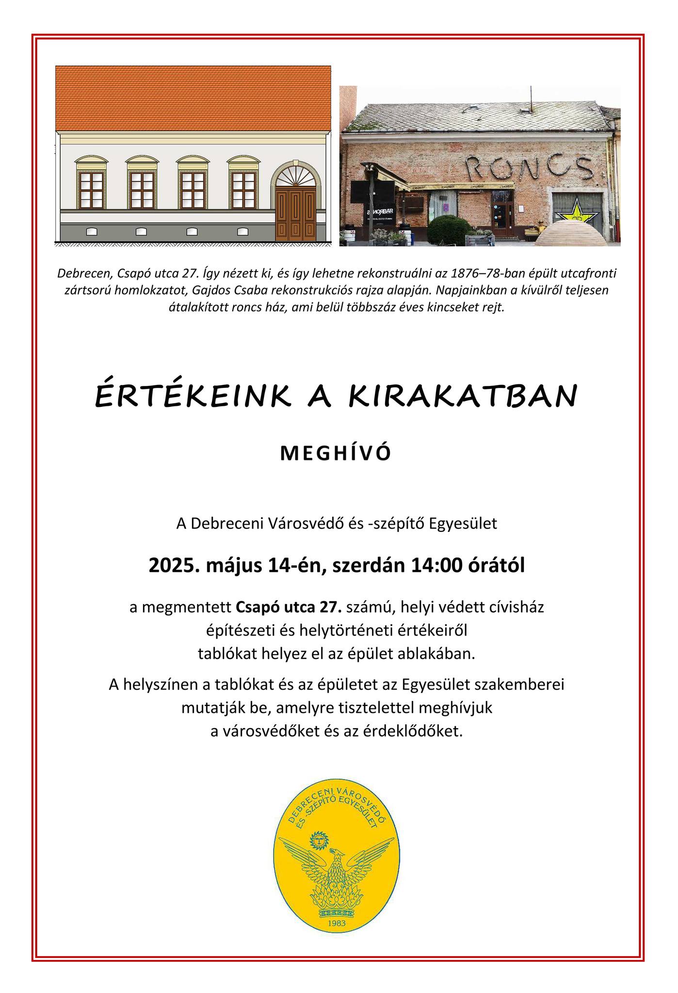 Értékeink a kirakatban
